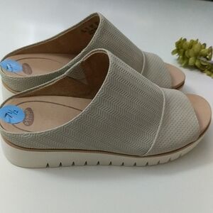 Dr.Scholls 7.5 Open Toe Slides Wedged Sandal Shoe